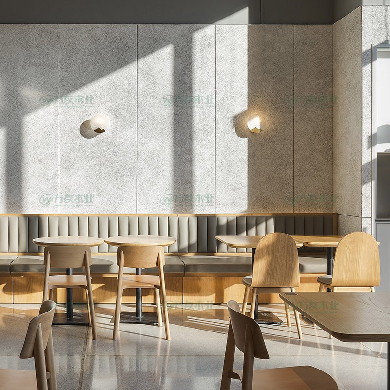 定制主题西餐厅靠墙卡座沙发奶茶轻食甜品店咖啡厅实木桌椅组合