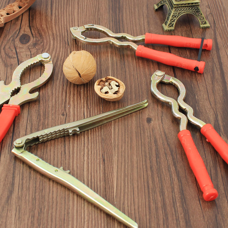 大小山核桃夹子 红柄铁质核桃夹 坚果夹 碎裂器 剥核桃钳 核桃夹