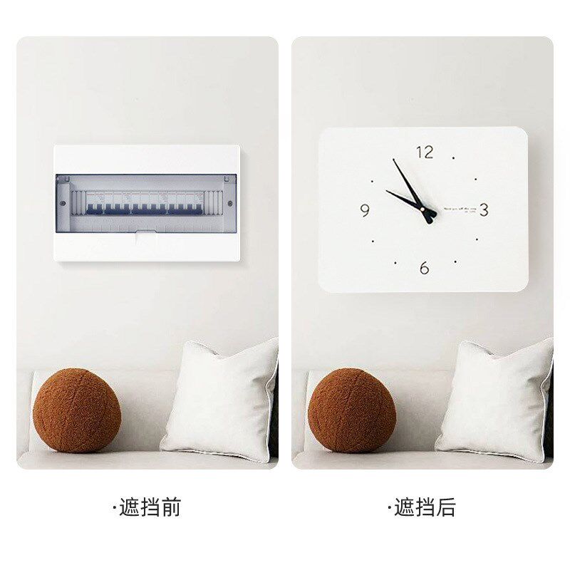 电表箱装饰画免打孔遮挡现代简约H时钟客厅电表箱挂画遮挡
