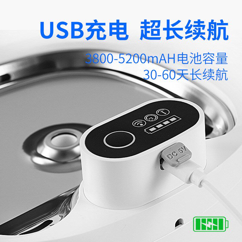 不锈钢宠物智能饮水机无线恒温猫咪自动饮水机O不插电感应猫饮水