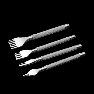 手工皮具DIY工具皮革打孔菱斩改精磨橄榄斩V手缝线打孔斩