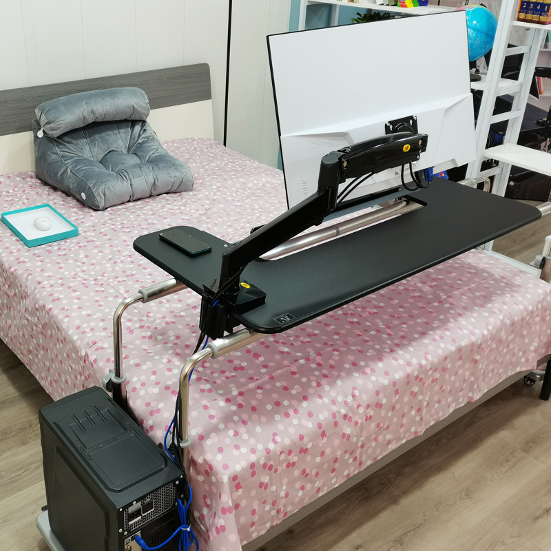 跨床电脑桌笔记本台式机电脑桌太空舱床边桌O升降桌懒人桌电竞桌