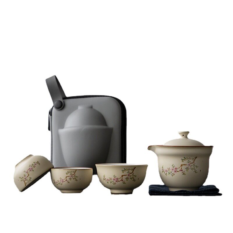 茶具旅行包便携式陶瓷r一壶三杯便携茶具套装功夫泡茶户外礼品
