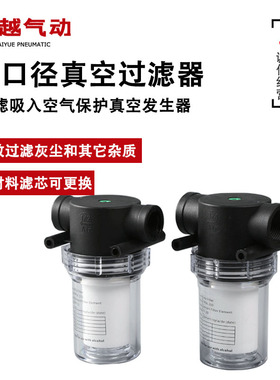 PFA150-E PFA200-E真空过滤器4/6分大口径过滤杯VFT G1/2 G3/4-IG