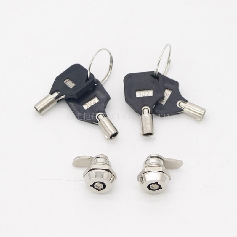 实拍MS102电箱通讯信箱工具箱考勤机小圆柱转舌锁小梅花弹子锁