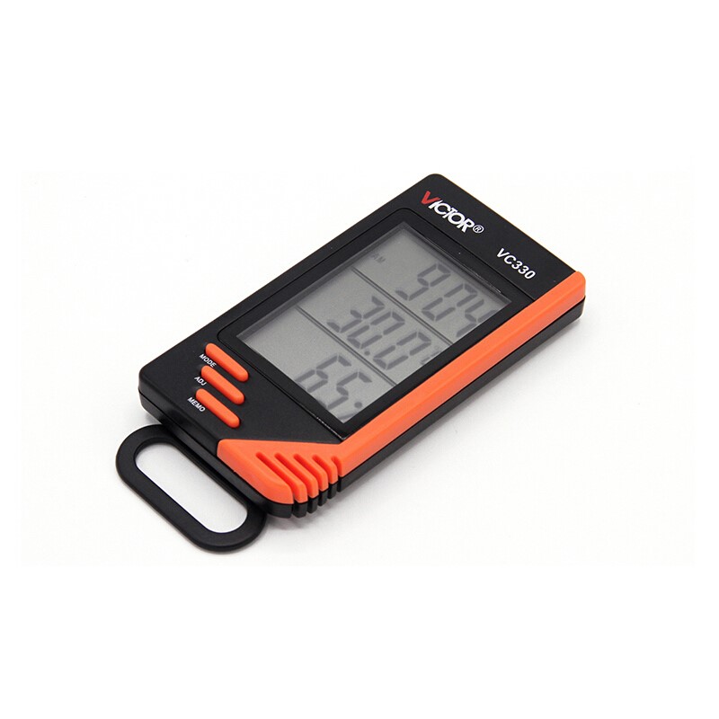 胜利VC330 数显温湿度计电子测温仪环境温度湿度检测仪闹钟温度表