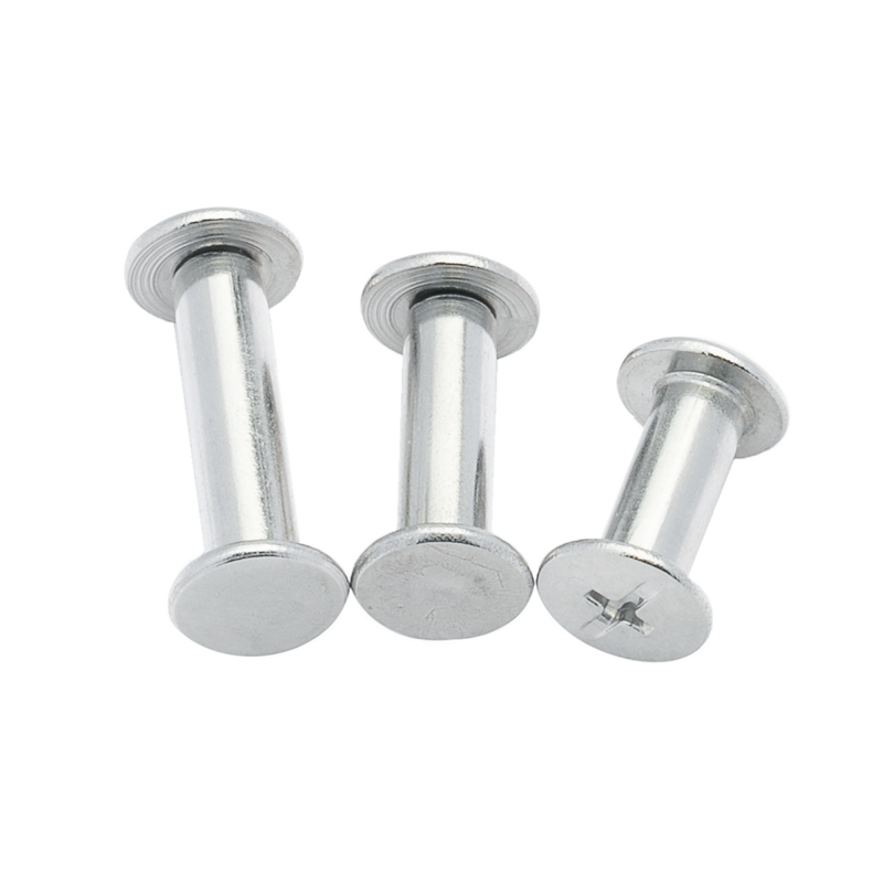 对锁螺丝账本铆钉菜谱对接扣钉螺母304不锈钢平头子母钉4M5