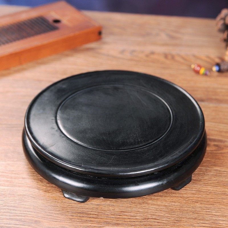 花瓶花盆底座圆形哑光木质底座底托酒坛玉器石头佛像底托摆件包邮