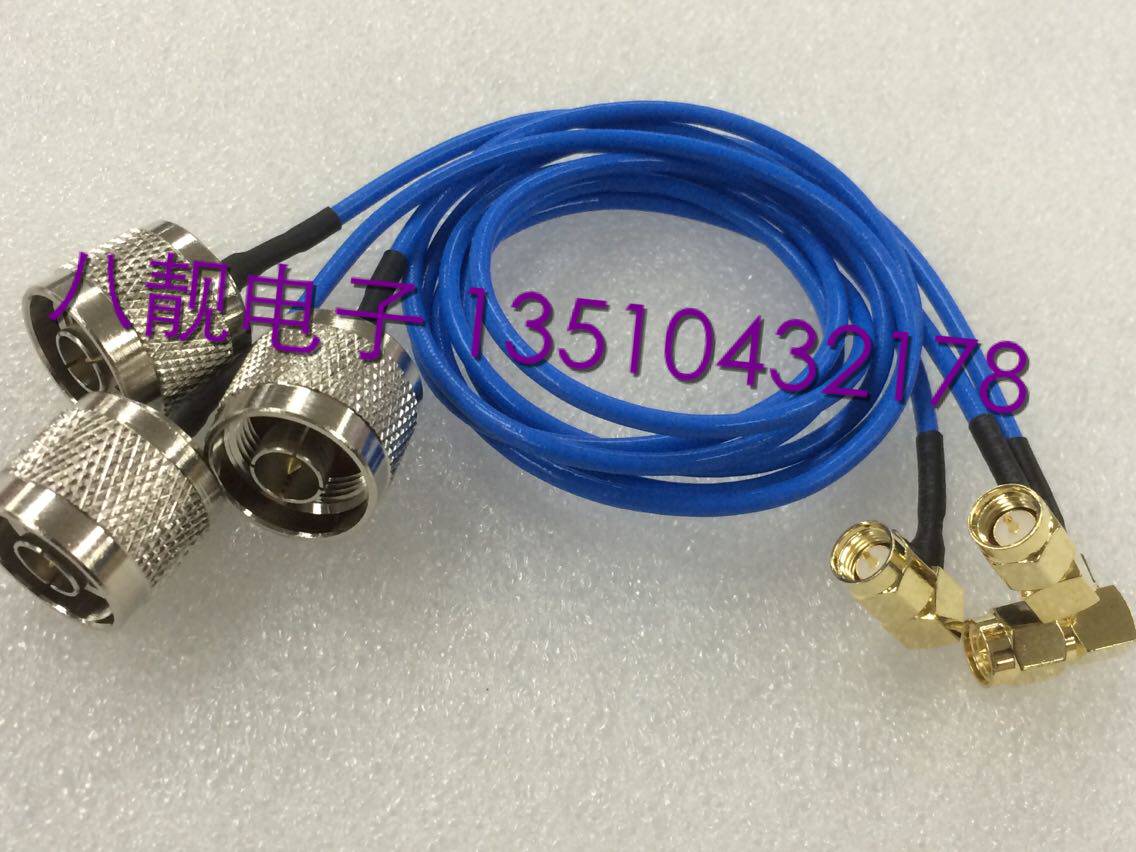 射频N/SMA-JJW微波RG405半柔跳线N公转SMA弯公50欧姆AP馈线L16线