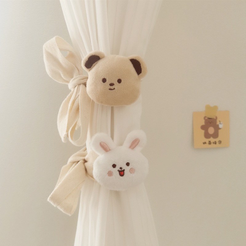 ins风小熊兔子窗帘绑带帐篷汽车帘扎绳库洛米美乐蒂韩版卡通系带