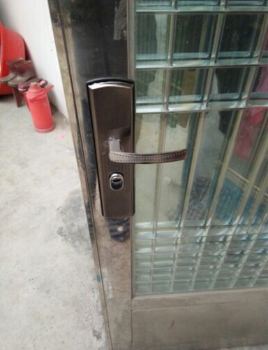防盗门把手门配件实心手柄执手锁面板拉手235孔距通用型锁具配件