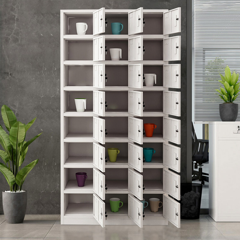 钢制鞋柜碗柜铁皮更衣柜员工24门带锁存储物存包柜寄存箱文件柜子