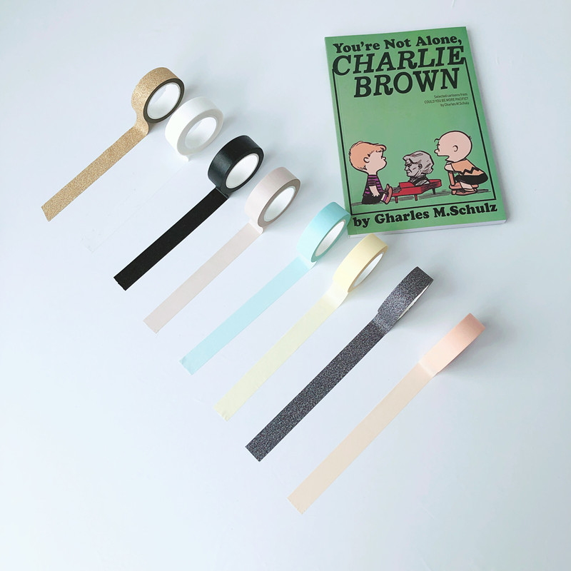 ins卡马龙和色纸胶带DIY简约纯色手账贴纸手撕墙壁装饰贴纸胶布