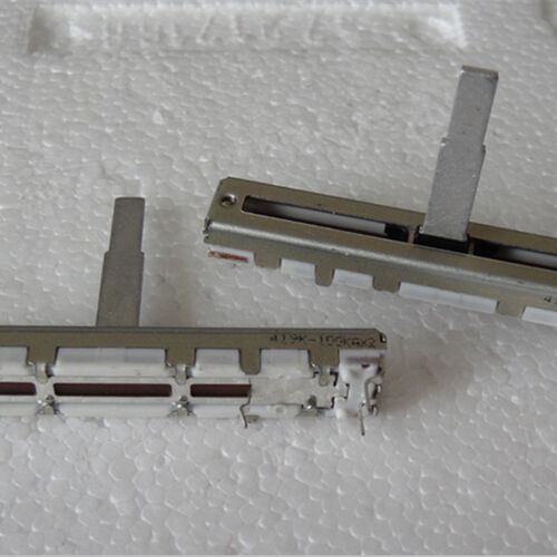进口日本ALPS 6公分100KAX2直滑电位器 推拉式双联电位器 柄25MM