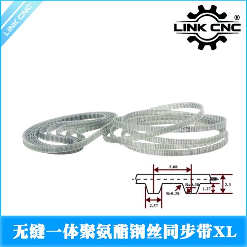 link cnc 3D打印机PU聚氨酯同步带单面闭环无缝一体钢丝带