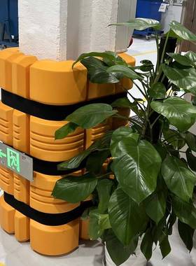 耐冲击圆柱型电线杆防撞护柱仓库停车场水泥四方柱弹性反光防撞桶