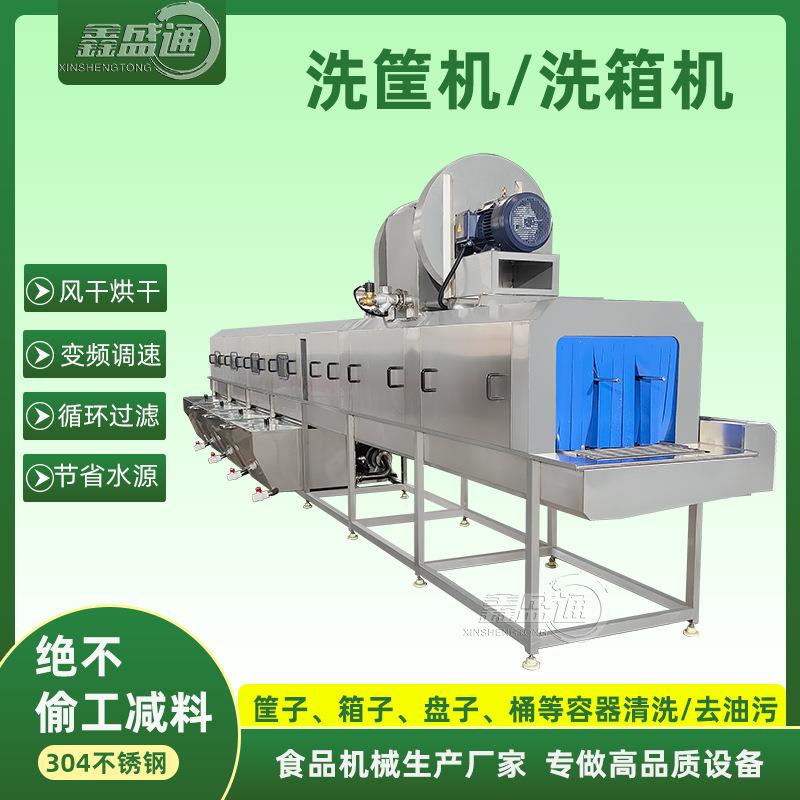 商用全自动洗筐机水果蔬菜塑料筐托盘清洗设备高压喷淋洗框机