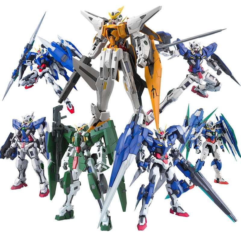 万代MG能天使力天使主天使雪崩全刃式00Q量子七剑高达拼装模型