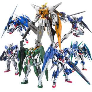 万代MG能天使力天使主天使雪崩全刃式00Q量子七剑高达拼装模型