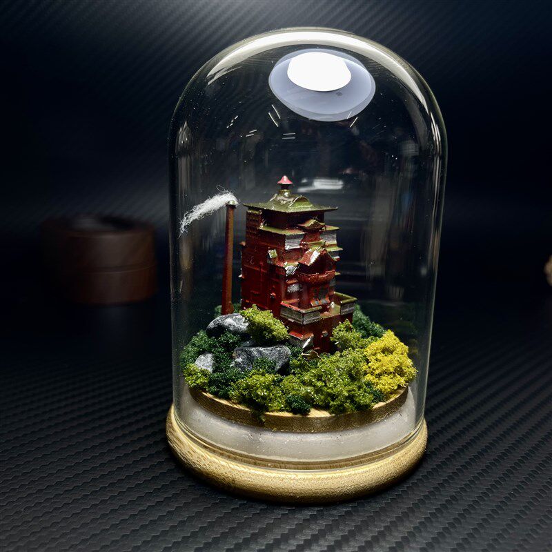 纯手工制作油屋温泉馆手工微缩场景模型手办装饰摆件创意礼物