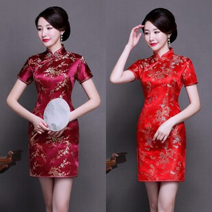 日常改良复古走秀旗袍连衣裙短款 旗袍年轻款 少女中国风2020新款
