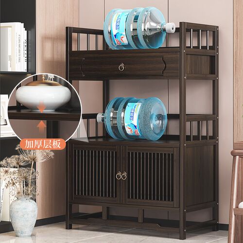 茶水柜新b中式茶叶架子茶室茶叶柜家用茶桌茶台边柜茶具收纳置物