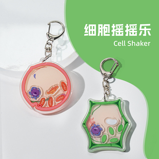 【科研周边】细胞摇摇乐-植物动物细胞钥匙扣