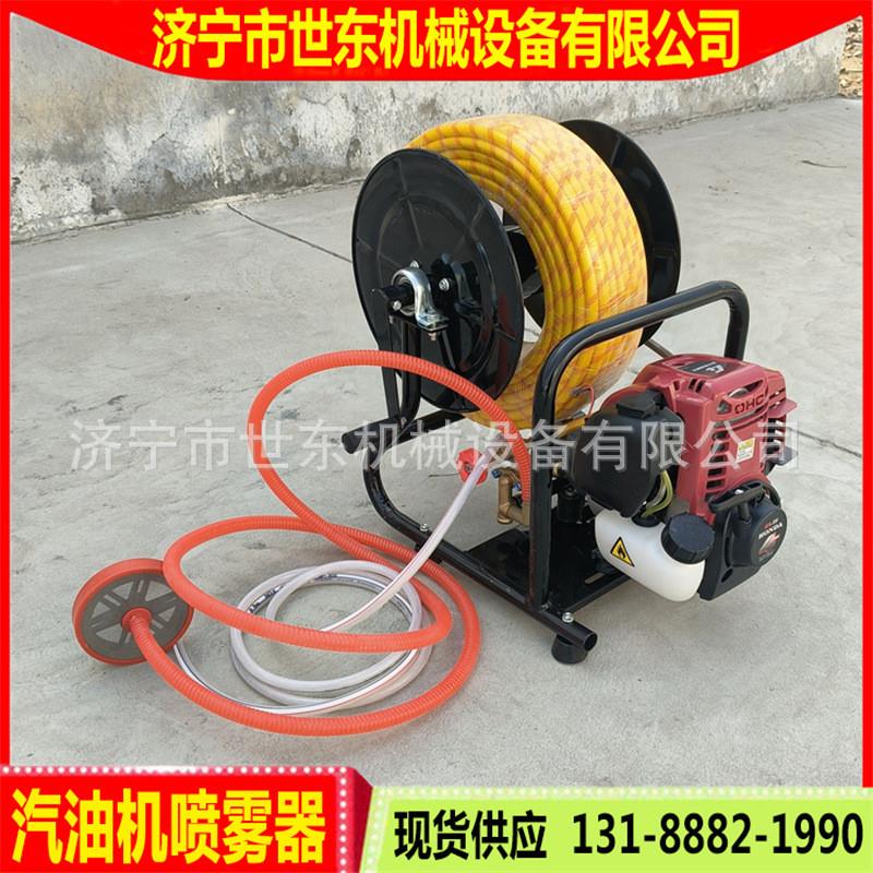 田地驱虫汽油打药机140F汽油机喷雾器手提式园林果树高压喷雾器