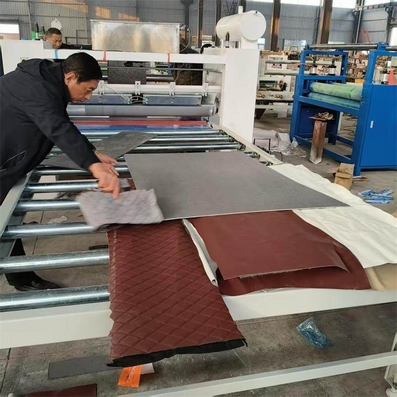 汽车内饰聚酯纤维板贴布机 家装皮革墙布EVA软硬包平贴机 复合机