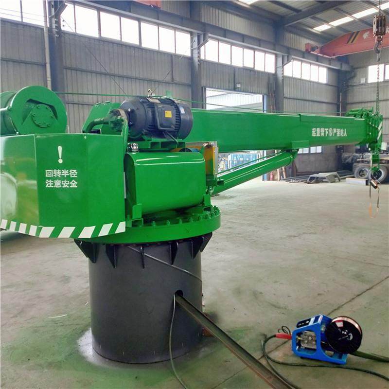 安装简单船舶甲板吊 小型液压伸缩旋转克令吊 随车折臂船