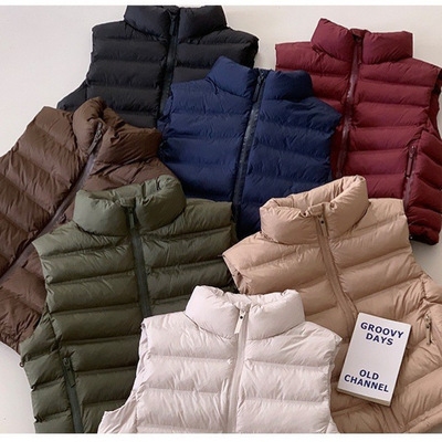 轻薄款短款羽绒棉服马甲