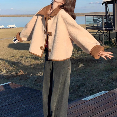 双面穿皮毛一体羊羔毛外