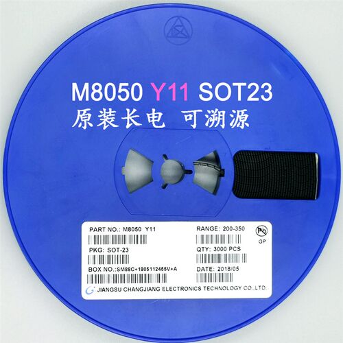 M8050 丝印Y11 0.8A/40V原装长电/CJ长晶SOT-23 M8050三极管对管