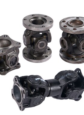 4孔方盘圆盘传动轴BJ212 130 EQ140 NJ131 153十字轴式万向联轴器