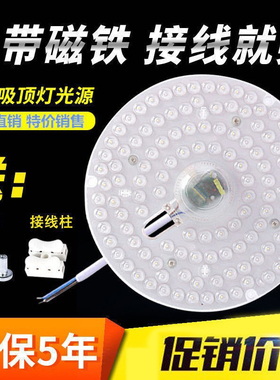 家用led改造灯灯盘吸顶灯灯芯光源模组替换圆形灯板灯管高亮贴片