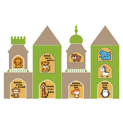 毛毡板展示墙h面贴走廊文化装饰幼儿园环创主题成品托管班形象照