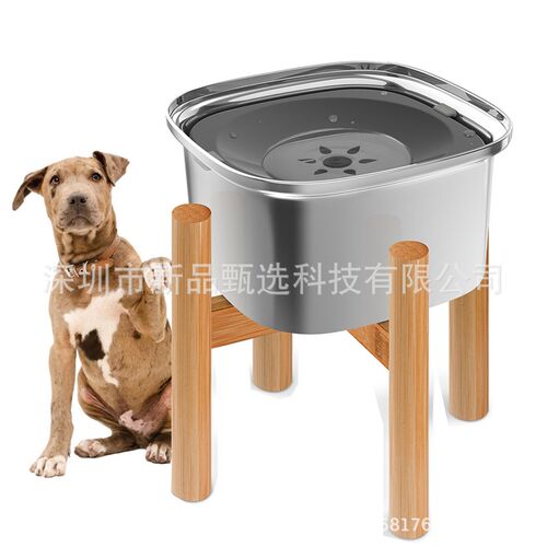 加高狗碗不湿嘴i护颈支架大容量狗碗不锈钢宠物漂浮碗高架宠物水