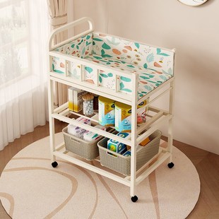 尿布台铁艺婴儿护理n台置物架多功能宝宝床上便携新生儿换尿布抚