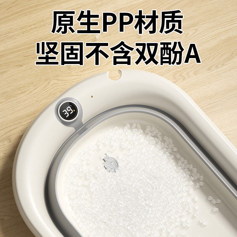 婴儿洗澡盆免g弯腰支架浴盆折叠洗澡护理台可坐躺浴桶新生儿童用