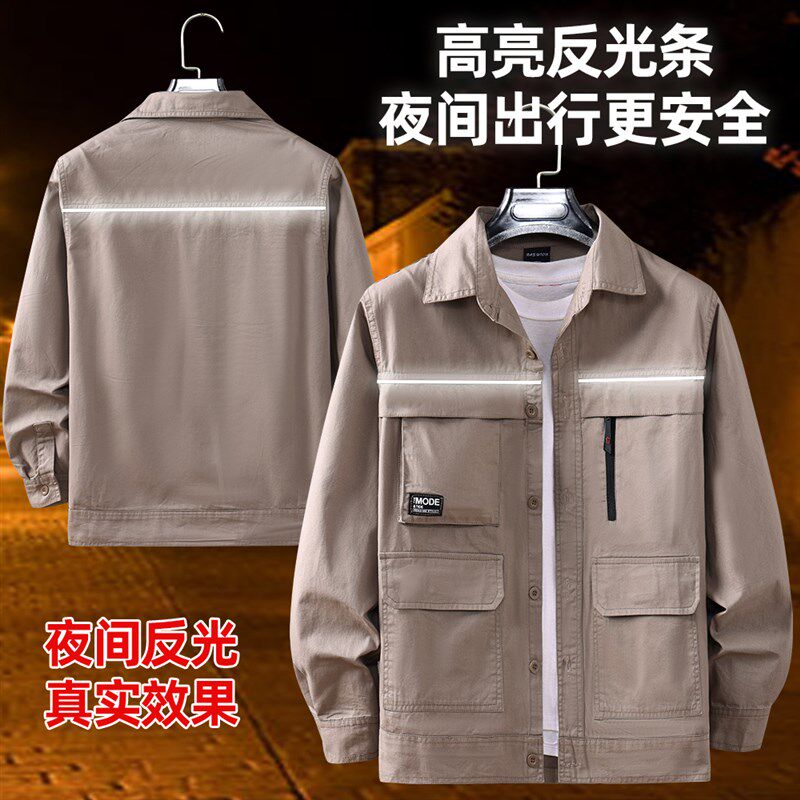 夏季工作服男薄款套装透气防烫C耐磨电焊工厂车间夏装劳保定制