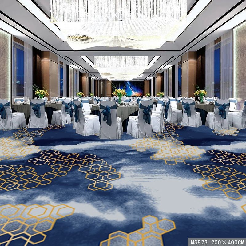 酒店宴会厅地毯阻燃防火B1级耐脏大面F积娱乐商用通铺800克台球厅图片