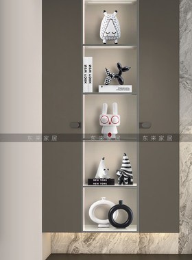 现代轻奢客厅酒柜装饰品玻璃柜壁龛陈设新家电视柜装饰摆件高级感