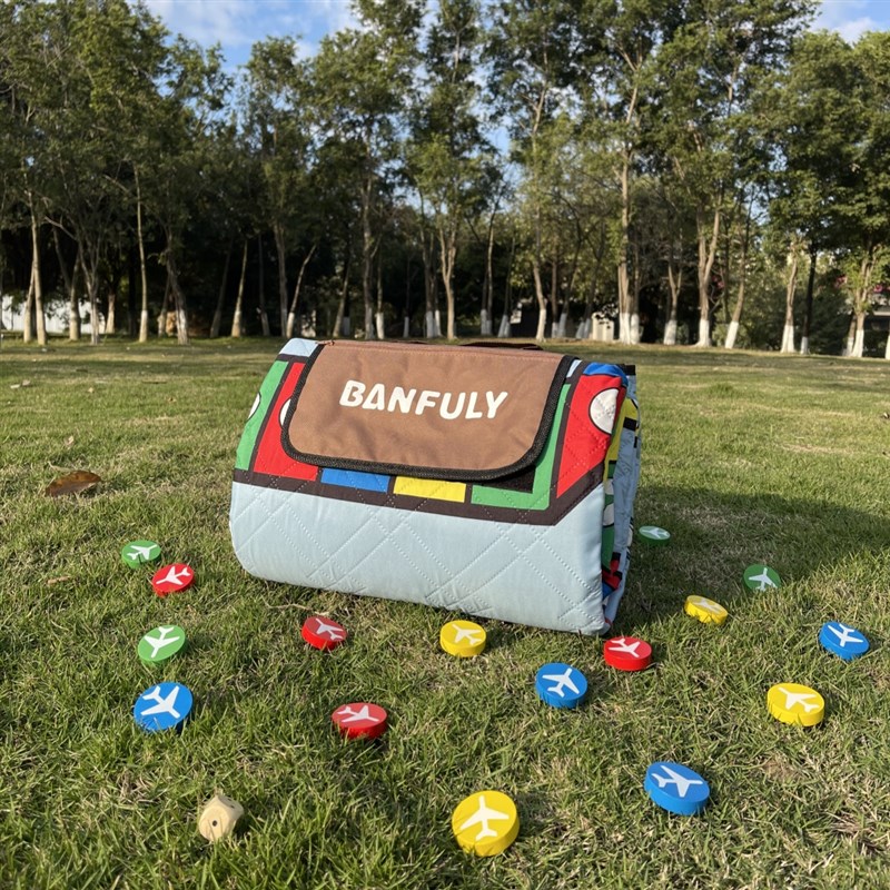 飞行棋加厚野餐垫户外帐篷地垫地毯露营防水防潮垫多巴胺垫子包可