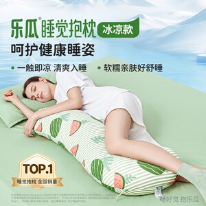 乐瓜冰丝冰凉款瓜瓜睡觉抱枕夹腿女生专用可拆洗长条侧睡靠枕男款