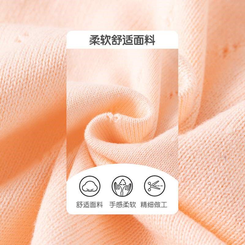 新款 一粒扣韩版镂空空调衫夏季薄款纯棉针织开衫类女童披肩2024