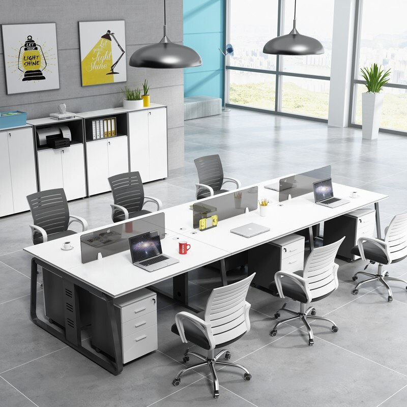 办公室家具办公桌简约2/4人6双人位职员办公桌椅组合屏风卡位