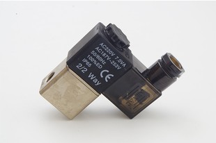 AC220V水阀原装 亚德客二位二通流体控制电磁阀2V025 DC24V