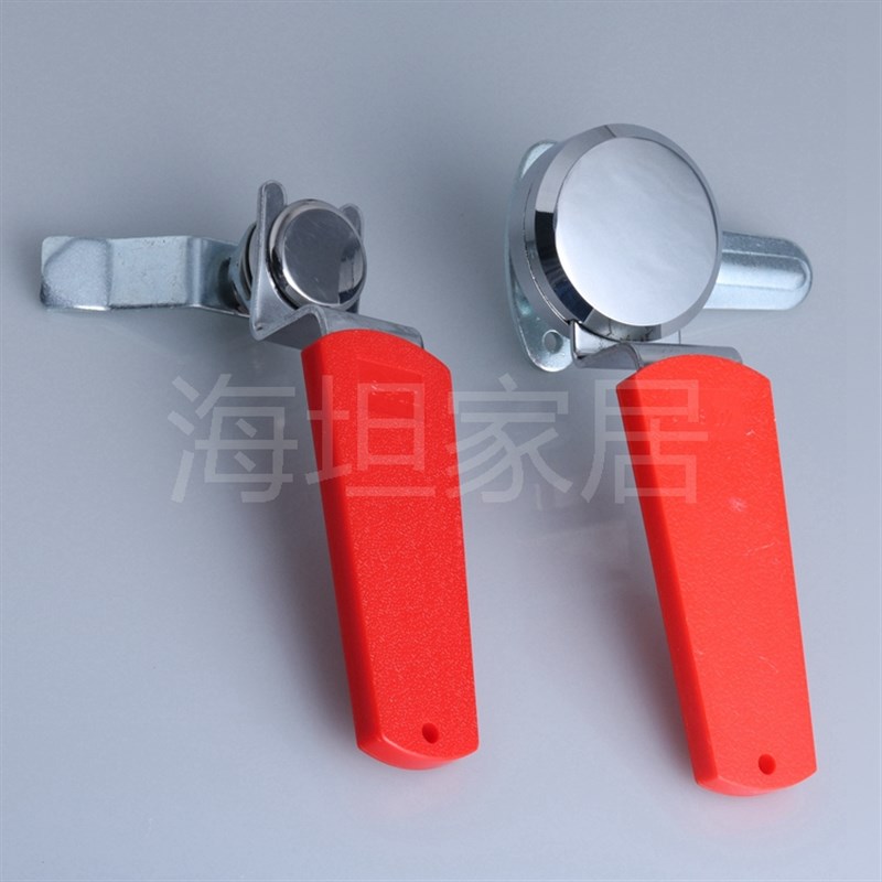 海坦 MS-A-172-1 红色手柄圆头锁 电柜箱锁 高低压柜转舌锁 MS812