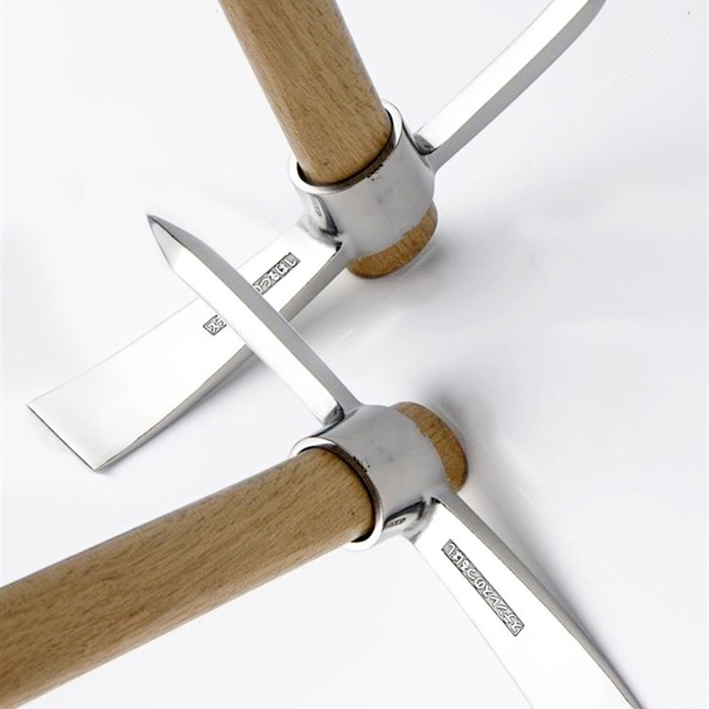 不锈钢洋镐农用十字镐小冰镐户外实木锄头镐头两用小羊镐挖桩工具