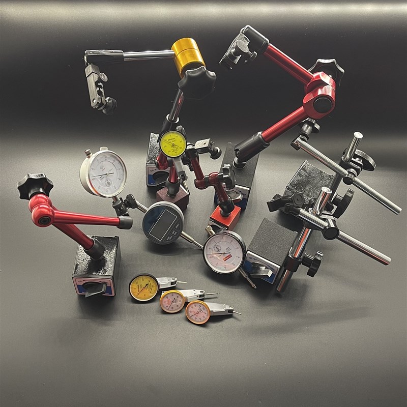 万向新款磁性百分表千分表杠杆表支架微调磁力双杆表座万向支架